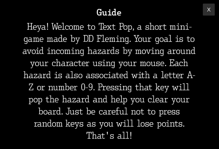 Text Pop guide.